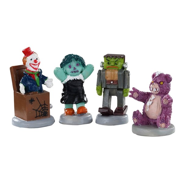 Lemax 02910 - Terrible Toys, Set of 4 - Halloween Spooky Town