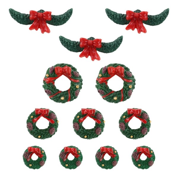 GARLAND AND WREATHS, SET OF 12