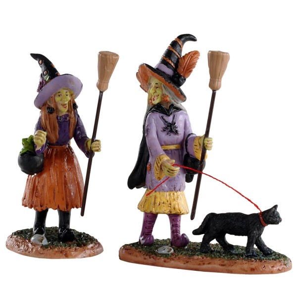 Lemax Spooky Town 02907 - WITCHES NIGHT OUT, SET OF 2 - Neu