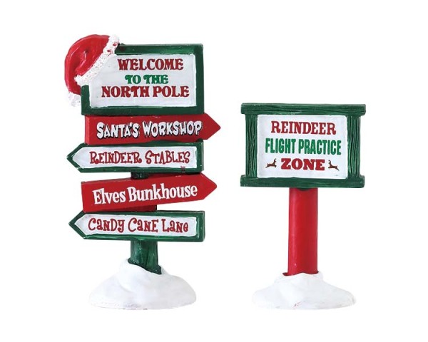 Lemax 74325 - NORTH POLE SIGNS, SET OF 2 713
