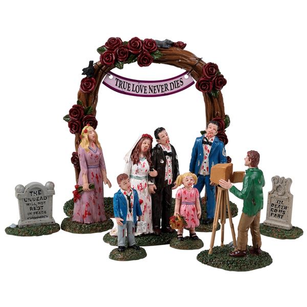 Lemax 23587 - ZOMBIE WEDDING PARTY, SET OF 9