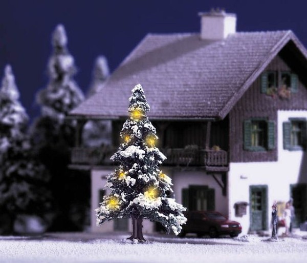 Busch - N/TT Premium Weihnachtsbaum mit 7 gelben Kerzendioden