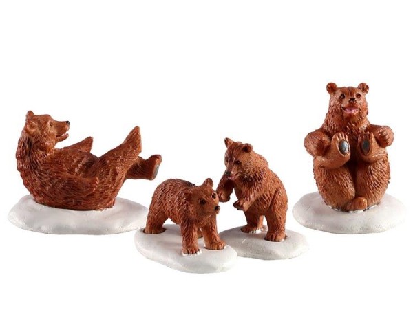 Lemax 02943 - BEAR FAMILY SNOW DAY, SET OF 4