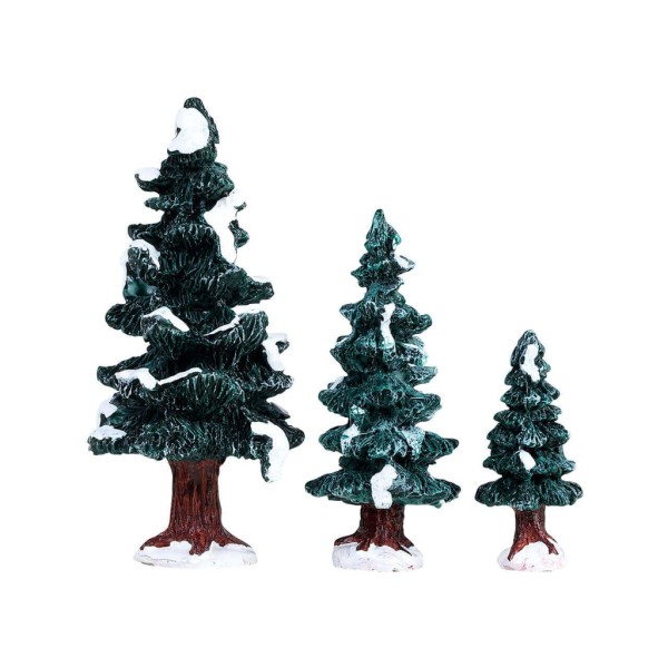 Lemax 84407 - CHRISTMAS EVERGREEN TREE, SET OF 3 Neu